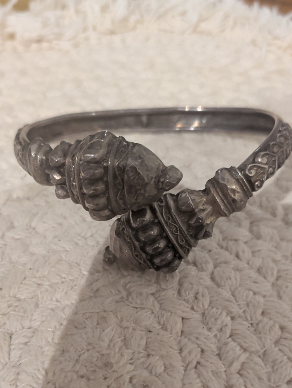 Antique Imperial Russian 84 Zolotnik (.875) Silver Bangle Bracelet